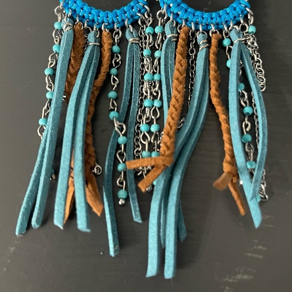 Justin Boots Turquoise and Brown Bohemian Earrings - Picture 3 of 6